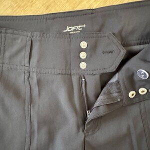 JOFIT WOMEN PANT WAIST 32" BLACK STRAIGHT STRETCH NW THREE BUTTON OPENING